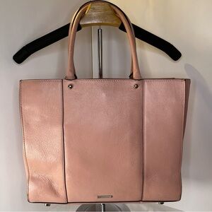 Rebecca Minkoff Blush Pink Stylish Chic Minimalist Leather Tote